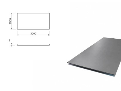 Blacha trawiona 1,5x3 m, grubość 2 mm (S355)
