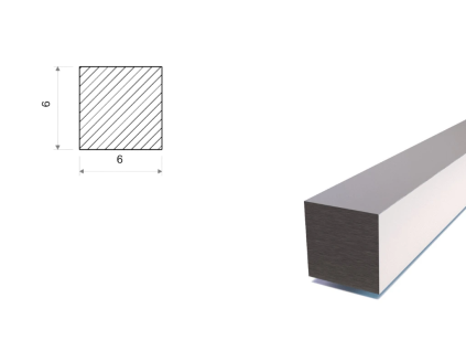 Pręt kwadratowy ciągniony 6x6 mm