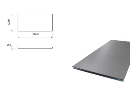 Blacha trawiona 1,25x2,5 m, grubość 2,5 mm (DD11)