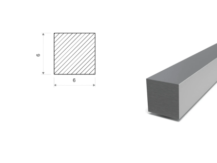 Pręt kwadratowy 6x6 mm
