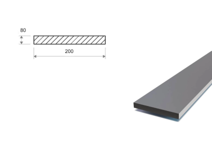 Płaskownik stalowy 200x80 (S355)