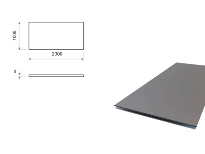 Blacha stalowa 1x2 m, grubość 8 mm (S355)