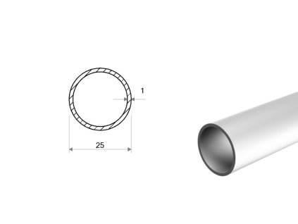 Rura aluminiowa 25x1 (EN 6060)