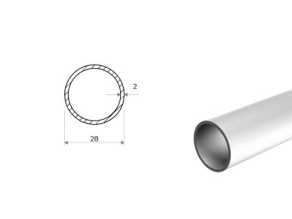 Rura aluminiowa 28x2 (EN 6060)