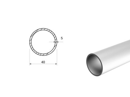 Rura aluminiowa 40x5 (EN 6060)