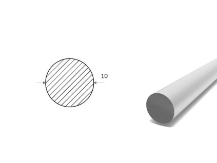 Pręt aluminiowy fi 10 mm - ciągniony (EN 6082)