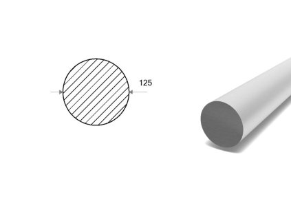 Pręt aluminiowy fi 125 mm (EN 6082)