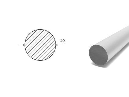 Pręt aluminiowy fi 40 mm (EN 6082)