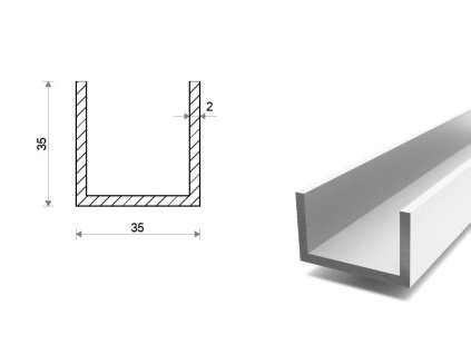 Ceownik aluminiowy 35x35x35x2