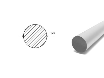 Pręt aluminiowy fi 170 mm (EN 2007)