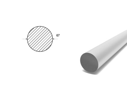 Pręt aluminiowy fi 67 mm (EN 2007)