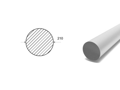Pręt aluminiowy fi 210 mm (EN 2007)