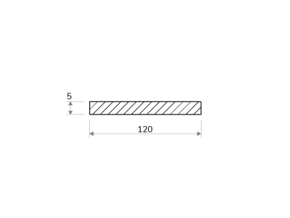 Płaskownik aluminiowy 120x5 (EN 6060)