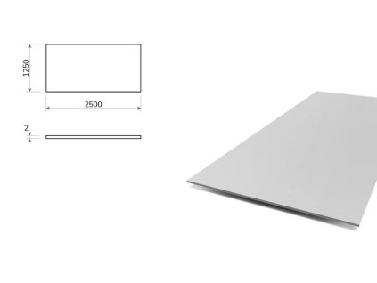Blacha aluminiowa 2x1250x2500 mm (EN 5754) H111