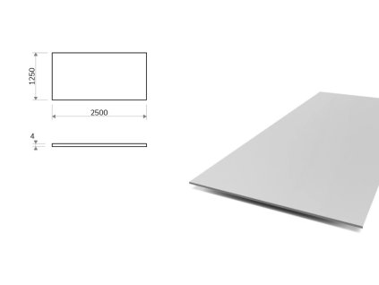 Blacha aluminiowa 4x1250x2500 mm (EN 5754) H111