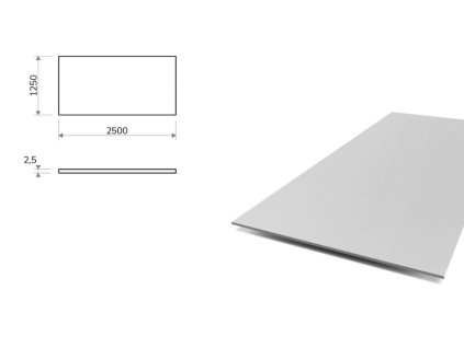 Blacha aluminiowa 2,5x1250x2500 mm (EN 5754) H22