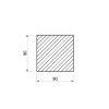 Kwadrat aluminiowy 90x90 mm (EN 6082)_2