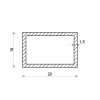 Profil aluminiowy 20x15x1,5 (EN 6060)_2