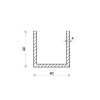 Ceownik aluminiowy 40x40x40x4 (EN 6060)_2